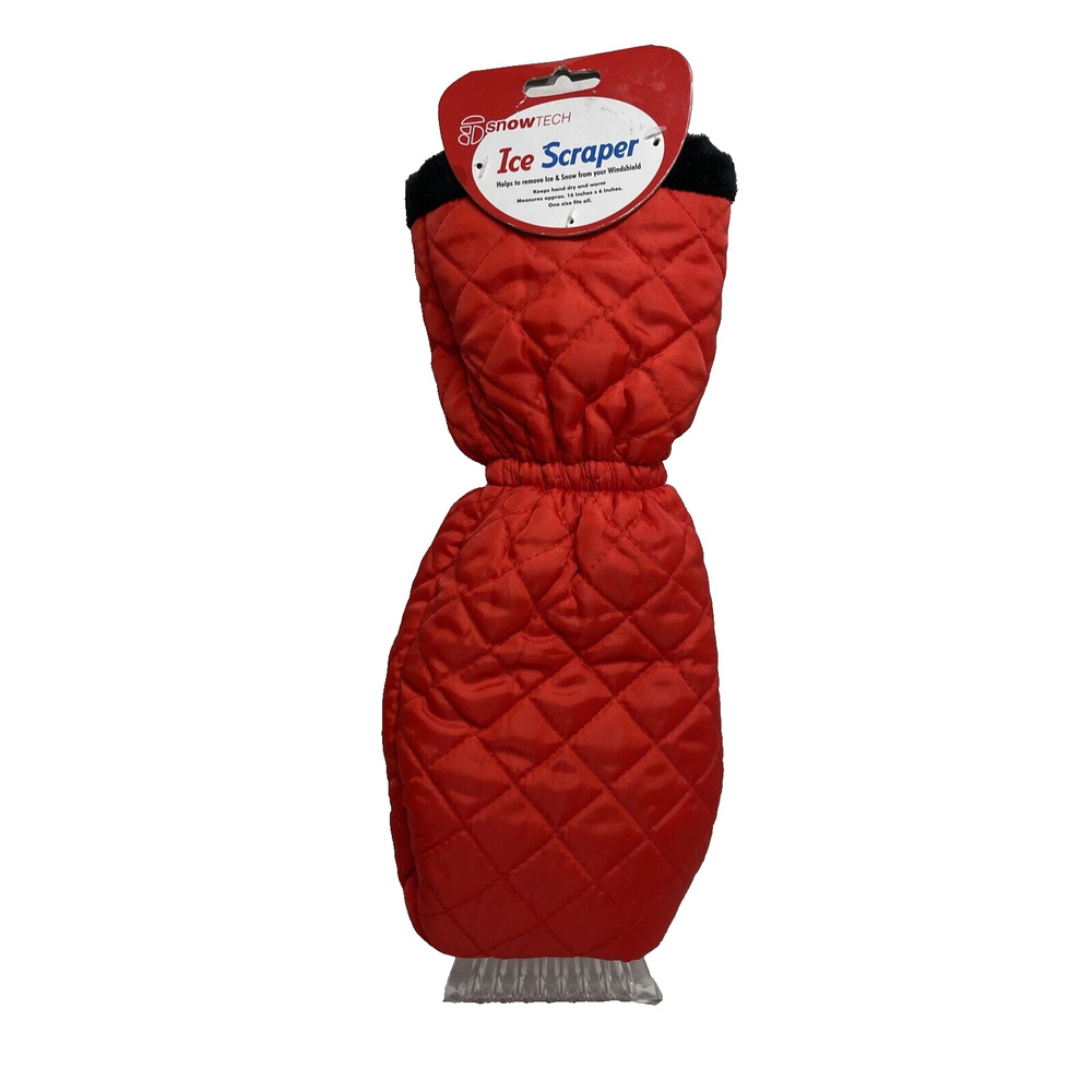 Snow Tech Ice Scraper Mitten Red - Picture 4 of 7